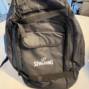Spalding Black Men’s Backpack with Front Pocket